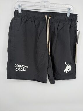 Diamond Jack's Ranch Men’s Black Athletic Drawstring Shorts